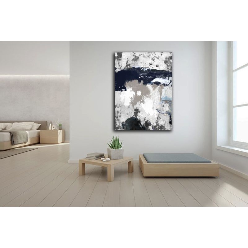 Arte moderno, Reflejos de Emoción blanco y negro decoración pared Abstractos Pintura Abstracta venta online
